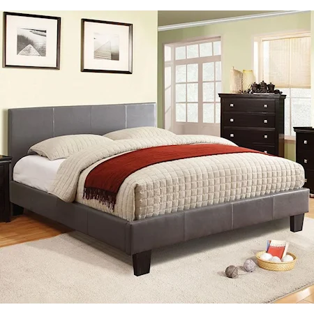 Contemporary Full Upholstered Platform Bed